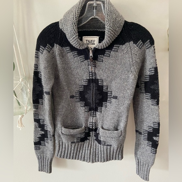 TNA Sweaters - Tna Black & Grey Sweater Jacket